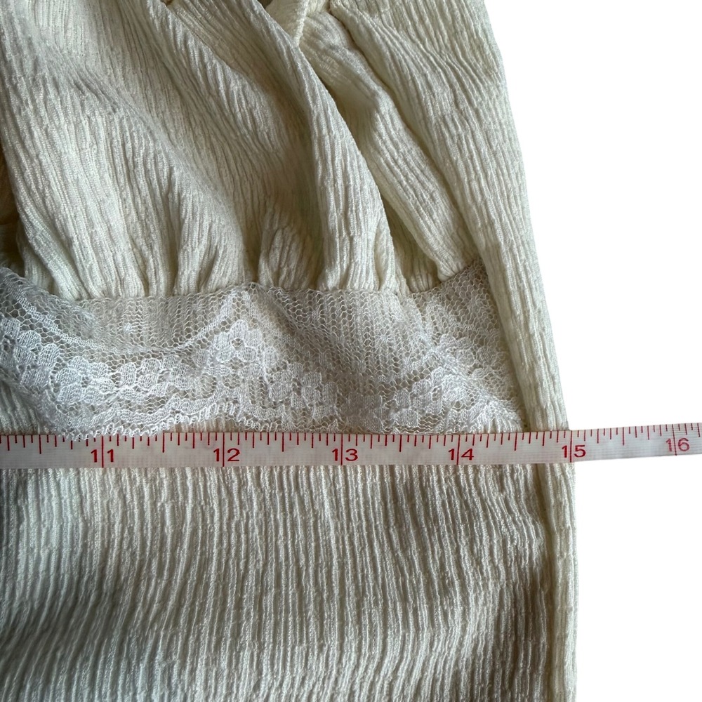 Fashion‎ Star Quality Cream Milkmaid Fairy Cottagecore Ruffle Mini Dress Lace S - Picture 8 of 9